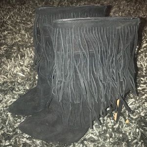 Steve Madden Fringe Booties